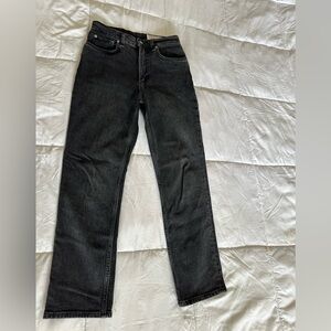 rag & bone Women's Black Straight Leg Jeans